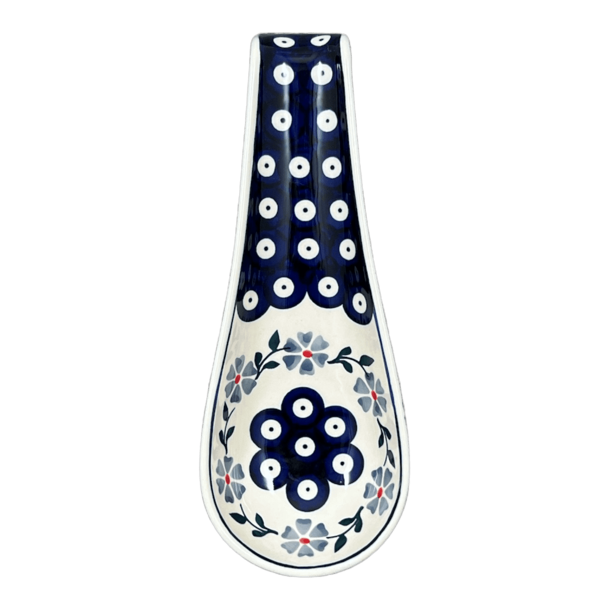 Spoon Rest, Large, 9.25" in "Periwinkle Chain" by Manufaktura | P007T-P213