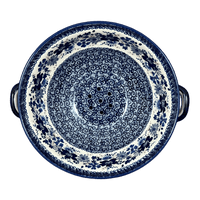 A picture of a Polish Pottery Berry Bowl (Blue Life) | D038S-EO39 as shown at PolishPotteryOutlet.com/products/9-75-berry-bowl-blue-life-d038s-eo39