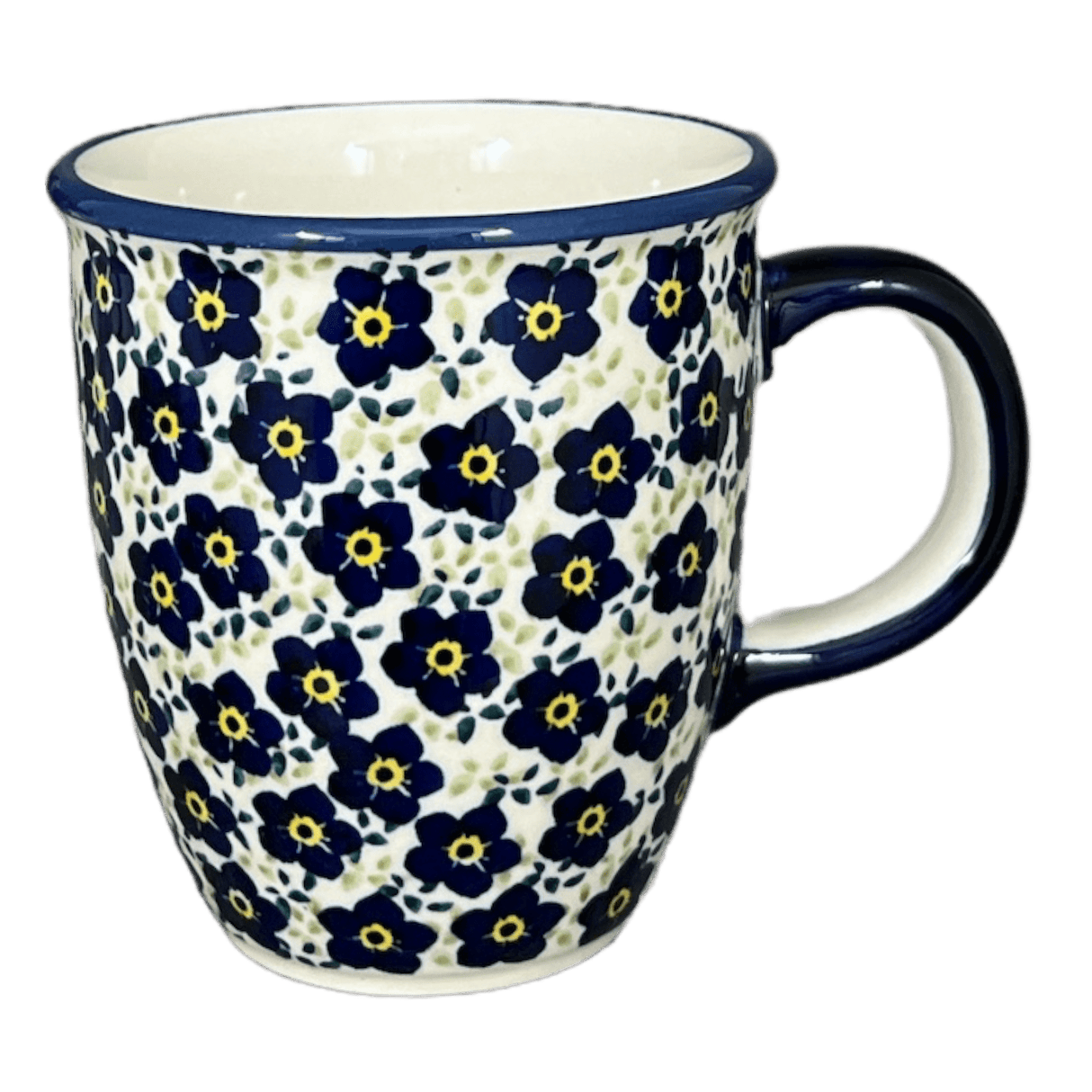 Mug, Mars Mug, 10oz Small in "Floral Revival Blue" by Manufaktura | K081U-MKOB