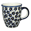 Polish Pottery Mug, Mars Mug, 10oz Small in "Floral Revival Blue" by Manufaktura | K081U-MKOB at PolishPotteryOutlet.com