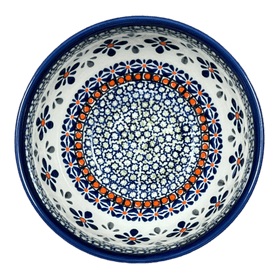 Polish Pottery Zaklady Deep 6.25" Bowl (Emerald Mosaic) | Y1755A-DU60 Additional Image at PolishPotteryOutlet.com