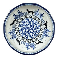 A picture of a Polish Pottery Bowl, Multiangular, 5" in "Labrador Loop" by Ceramika Artystyczna | A221-2862X as shown at PolishPotteryOutlet.com/products/c-a-multangular-bowl-labrador-loop-a221-2862x