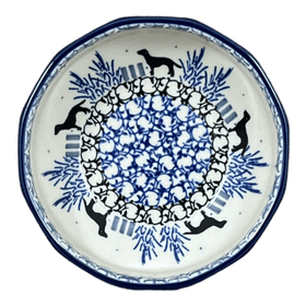 Polish Pottery Bowl, Multiangular, 5" in "Labrador Loop" by Ceramika Artystyczna | A221-2862X Additional Image at PolishPotteryOutlet.com