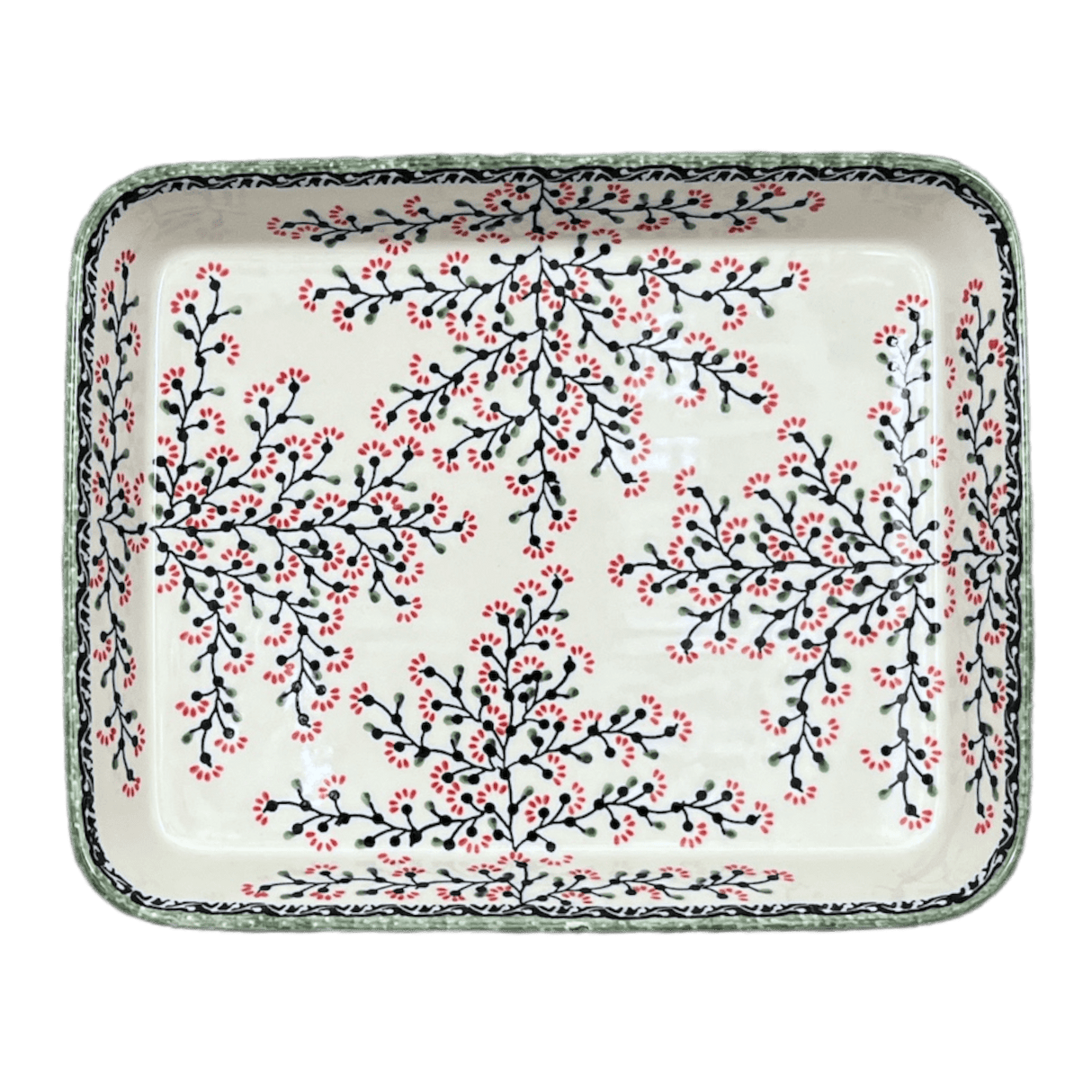 Baker, Rectangular, Shallow 10" x 13" in "Cherry Blossoms" by Manufaktura | P105S-DPGJ