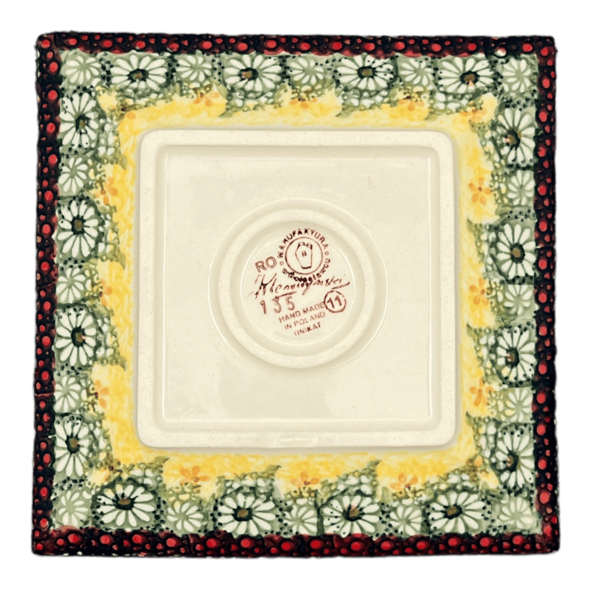 Plate, Square, Dessert, 7" in "Sunshine Grotto" by Manufaktura | T158S-WK52