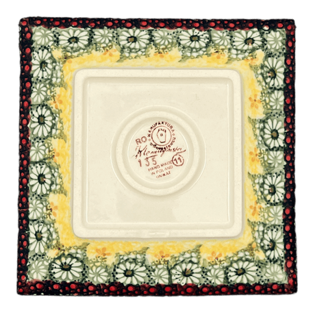 Plate, Square, Dessert, 7" in "Sunshine Grotto" by Manufaktura | T158S-WK52