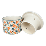 Butter Crock, 4.5" in "Peach Blossoms" by Manufaktura | M136S-AS46