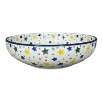 A picture of a Polish Pottery CA 10.5" Serving Bowl (Star Shower) | AC36-359X as shown at PolishPotteryOutlet.com/products/10-5-serving-bowl-star-shower-ac36-359x