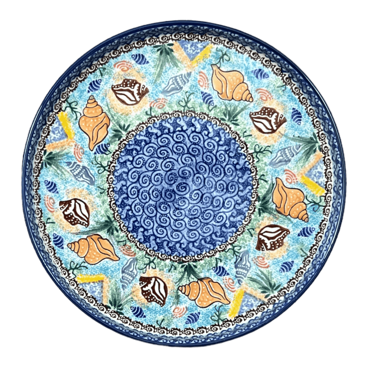 Tray, Round, 10" in "Poseidon's Treasure" by Ceramika Artystyczna | AE93-U1899