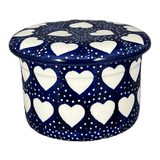 Butter Crock, 4.5" in "Sea of Hearts" by Manufaktura | M136T-SEA