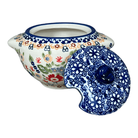 Polish Pottery 3" Sugar Bowl (Poppy Persuasion) | C003S-P265 Additional Image at PolishPotteryOutlet.com