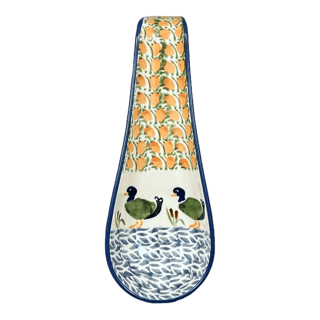 Spoon Rest, Large, 9.25" in "Ducks in a Row" by Manufaktura | P007U-P323