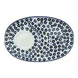 Plate, Round, Soup & Sandwich, 11.75" x 7.25" in "Floral Revival Blue" by Manufaktura | P006U-MKOB