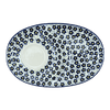 Polish Pottery Plate, Round, Soup & Sandwich, 11.75" x 7.25" in "Floral Revival Blue" by Manufaktura | P006U-MKOB at PolishPotteryOutlet.com