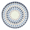 Polish Pottery Tray, Round, 10.25" in "Fan-Tastic" by Manufaktura | T153T-GP18 at PolishPotteryOutlet.com