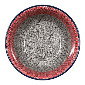 Polish Pottery Bowl, Round, 12.5" in "Coral Fans" by Ceramika Artystyczna | A213-2199X Additional Image at PolishPotteryOutlet.com