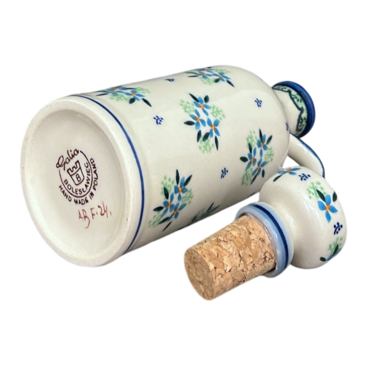 Bottle with Cork, 11 oz in "Blue Star Bundle" by Galia | GB02-PN