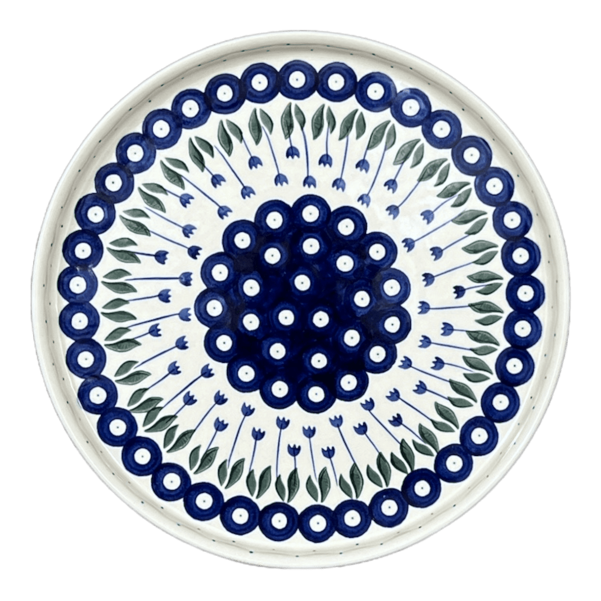 Tray, Round, 10" in "Tulip Dot" by Ceramika Artystyczna | AE93-377Z