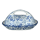 Butter Dish, Fancy, 5" x 7" in "English Blue" by Manufaktura | M077U-AS53