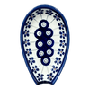 Polish Pottery Zaklady 5" Spoon Rest (Petite Floral Peacock) | Y1015-A166A at PolishPotteryOutlet.com
