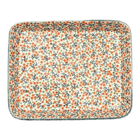 Baker, Rectangular, 10" x 13" in "Peach Blossoms" by Manufaktura | P105S-AS46