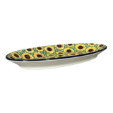 Platter, Oval, 14.75" x 8.5" in "Sunflower Field" by Ceramika Artystyczna | A205-U4737