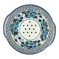 A picture of a Polish Pottery Zaklady 10" Colander (Julie's Garden) | Y1183A-ART165 as shown at PolishPotteryOutlet.com/products/10-colander-julies-garden-y1183a-art165