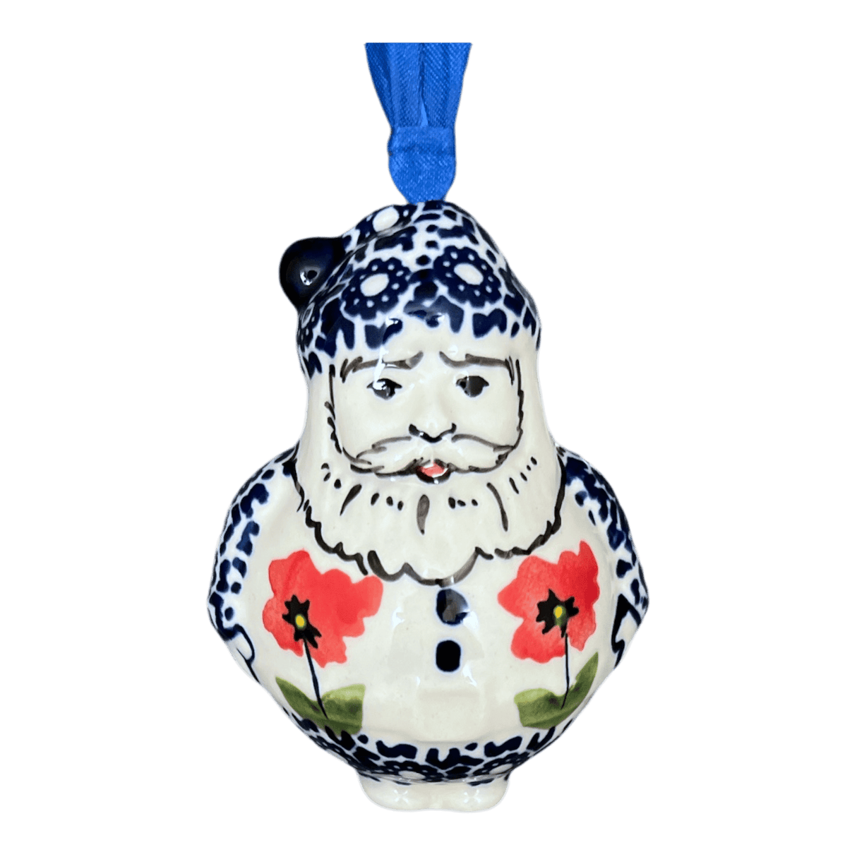 Ornament, Santa, 2.5" in "Poppy Garden" by Manufaktura | K144T-EJ01