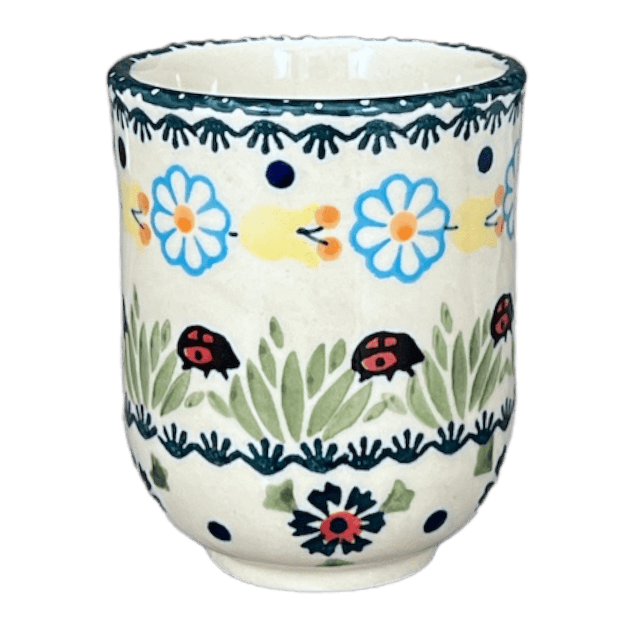 Drinkware, Wine Cup, 6 oz in "Lady Bugs" by Manufaktura | K111T-IF45