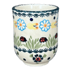 Polish Pottery 6 oz. Wine Cup (Lady Bugs) | K111T-IF45 at PolishPotteryOutlet.com