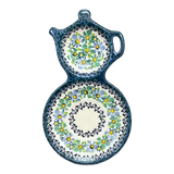 Tray, Tea Service, 8.25" x 5.5" in "Blue & Green Dream" by Galia | GPH07-UHP2