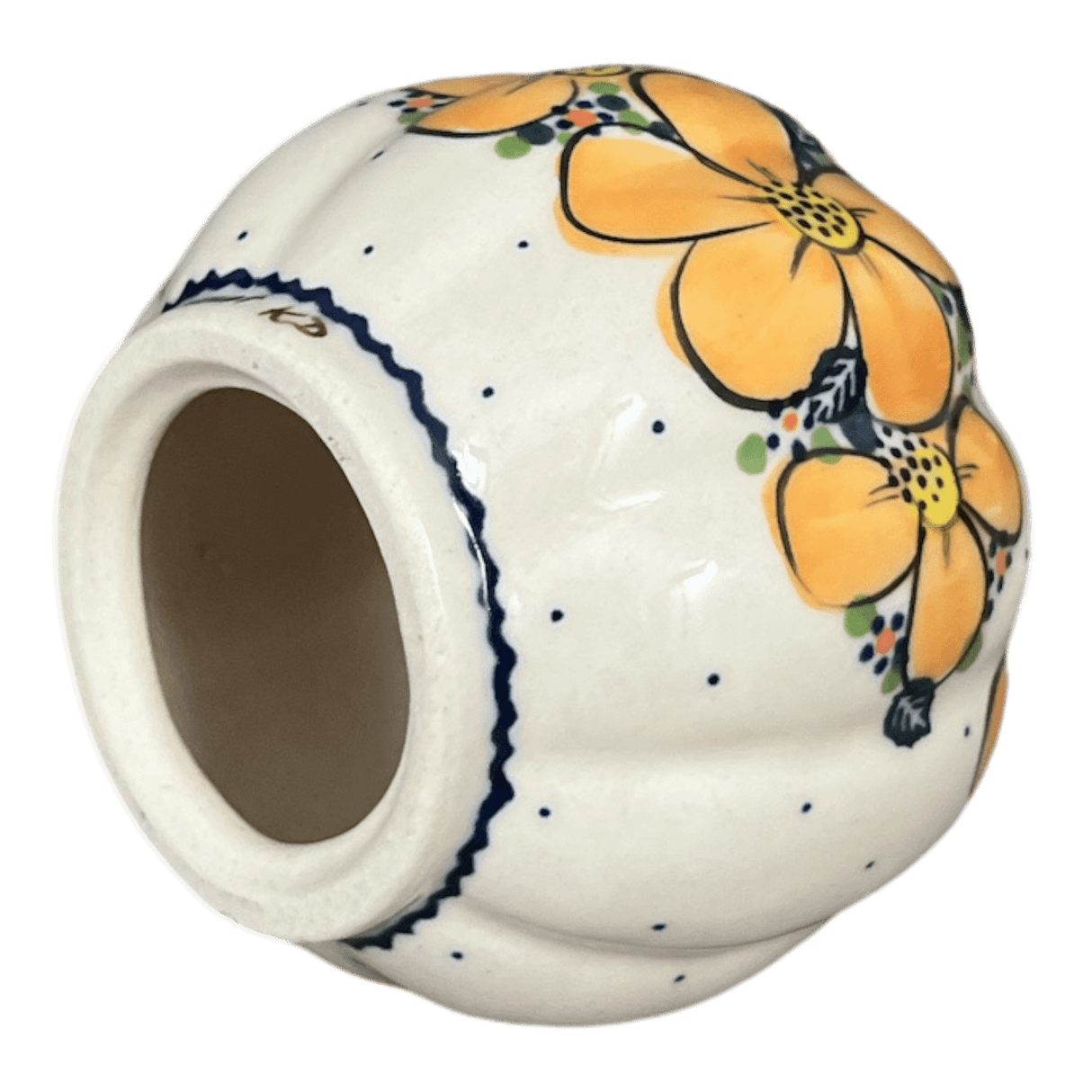 Decorative Pumpkin, 4" in "Orange Daisy Dot" by Galia | GAD44-UPK1