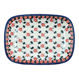 Tray, Serving, 8" x 11" in "Red Lattice" by Andy | NDA154-20