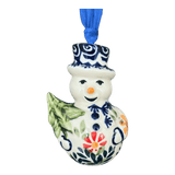 Ornament, Snowman with Tree, 2" in "Flower Power" by Manufaktura | K143T-JS14