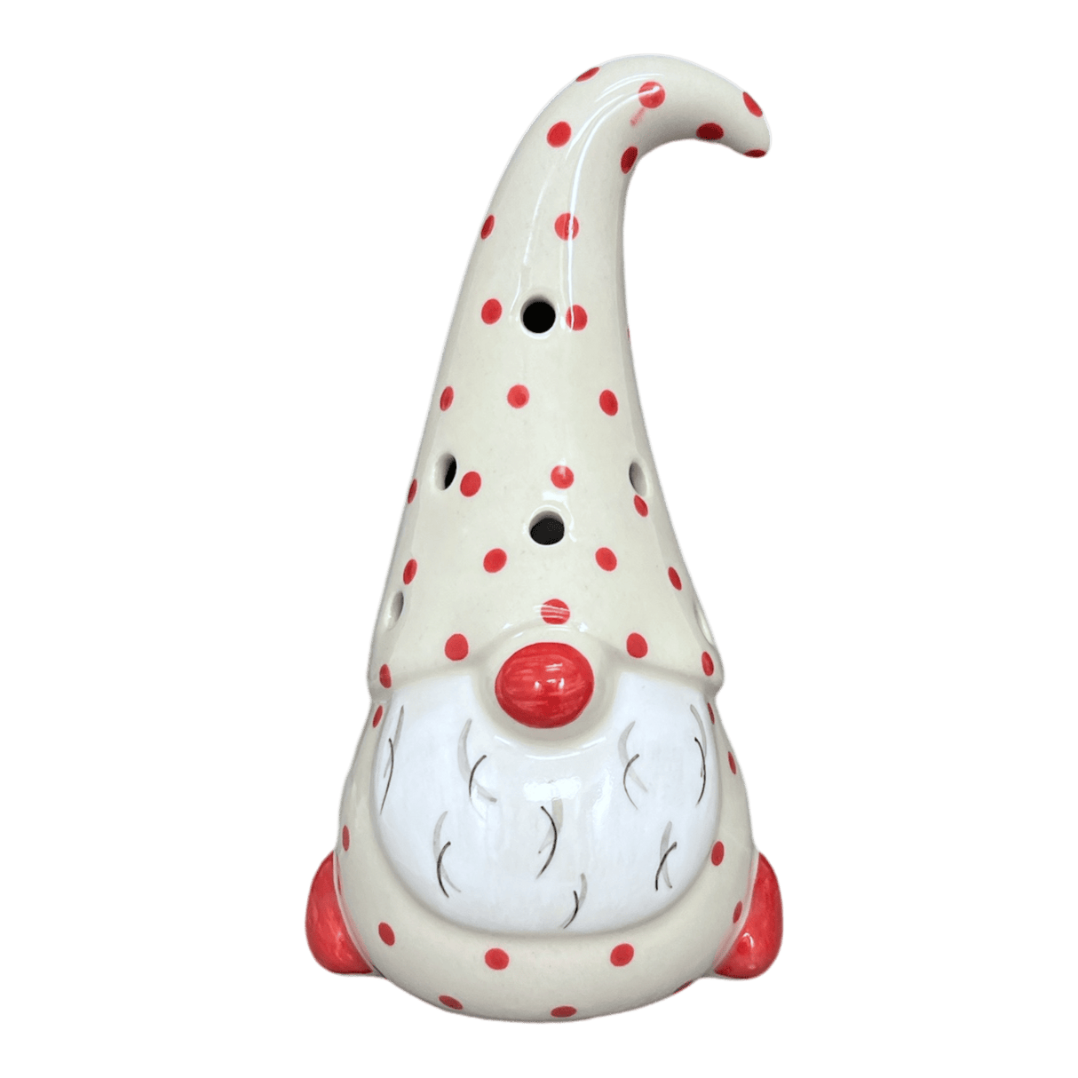 Luminary, Gnome, 8.5" Large in "Dotted Reds" by Galia | GAD41-PG3