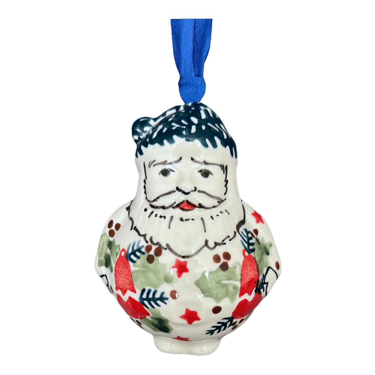 Ornament, Santa, 2.5" in "Evergreen Bells" by Manufaktura | K144U-PZDG