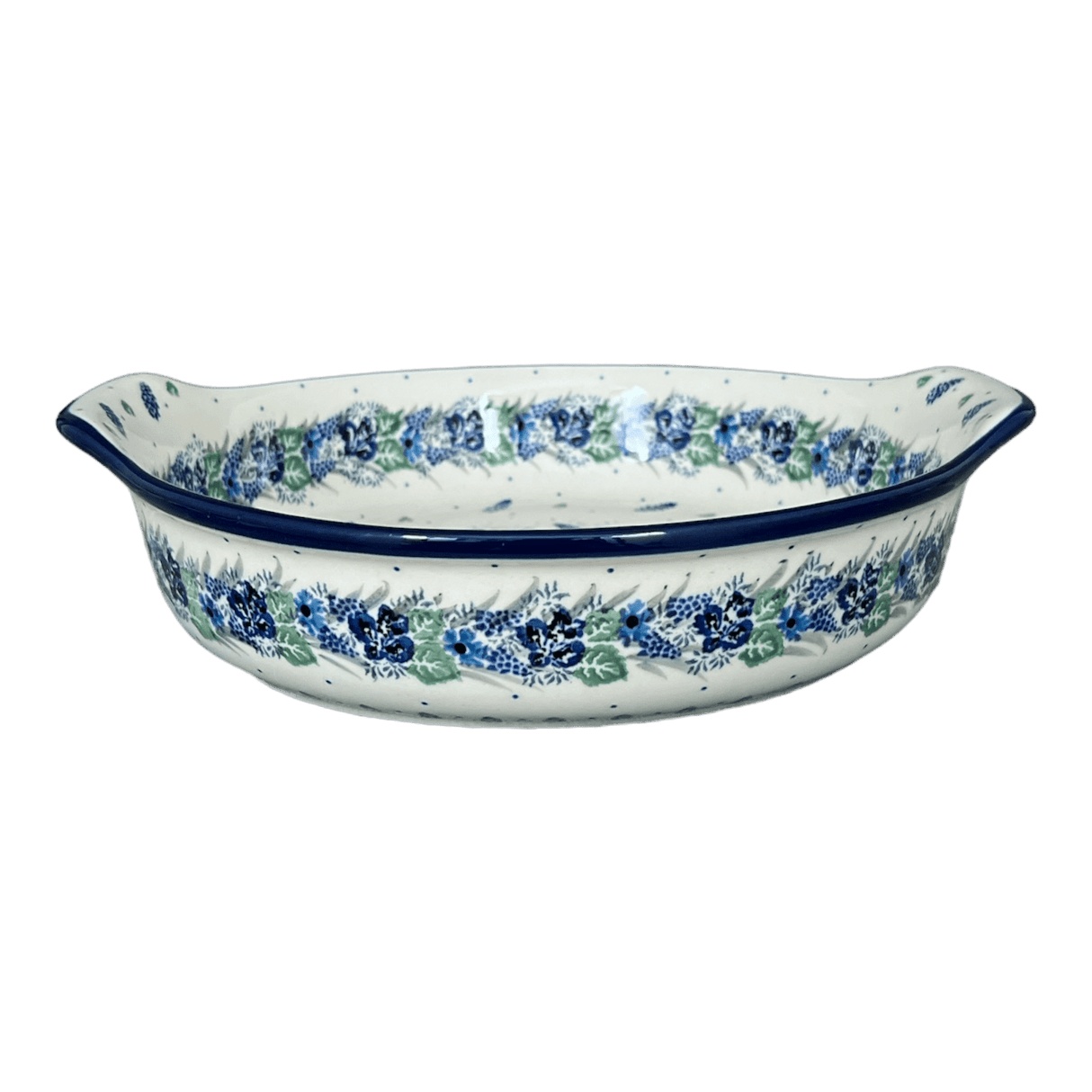 Baker, Round Handles, 10.25" in "Hyacinth in the Wind" by Ceramika Artystyczna | A417-2037X