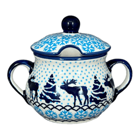 Polish Pottery 3.5" Traditional Sugar Bowl (Peaceful Season) | C015T-JG24 Additional Image at PolishPotteryOutlet.com