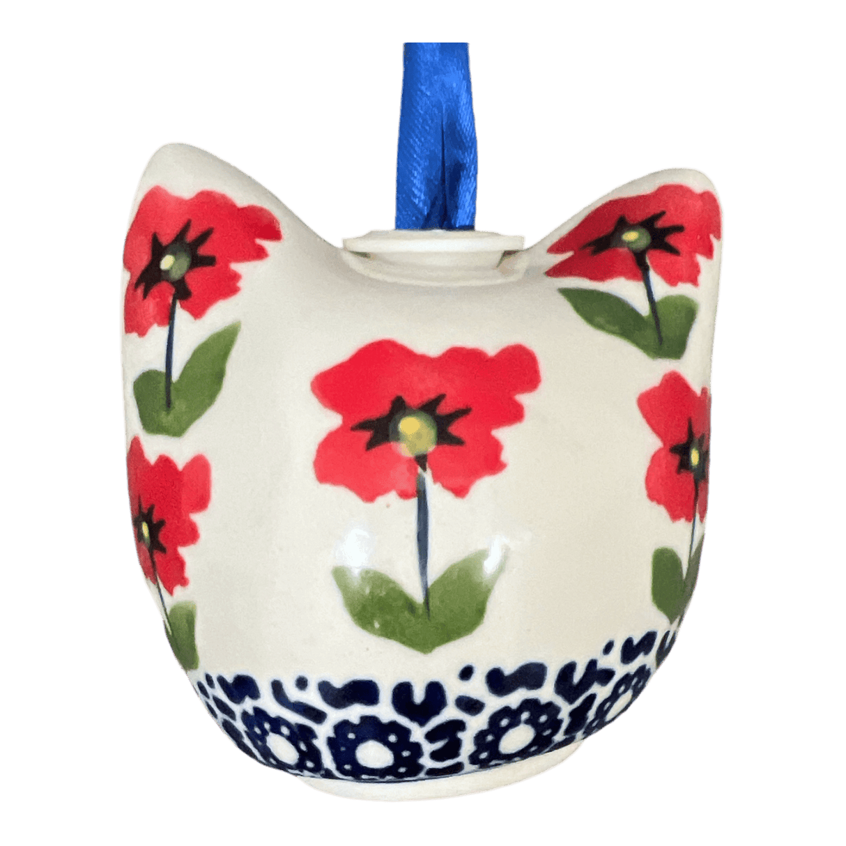 Ornament, Cat Head in "Poppy Garden" by Manufaktura | K142T-EJ01