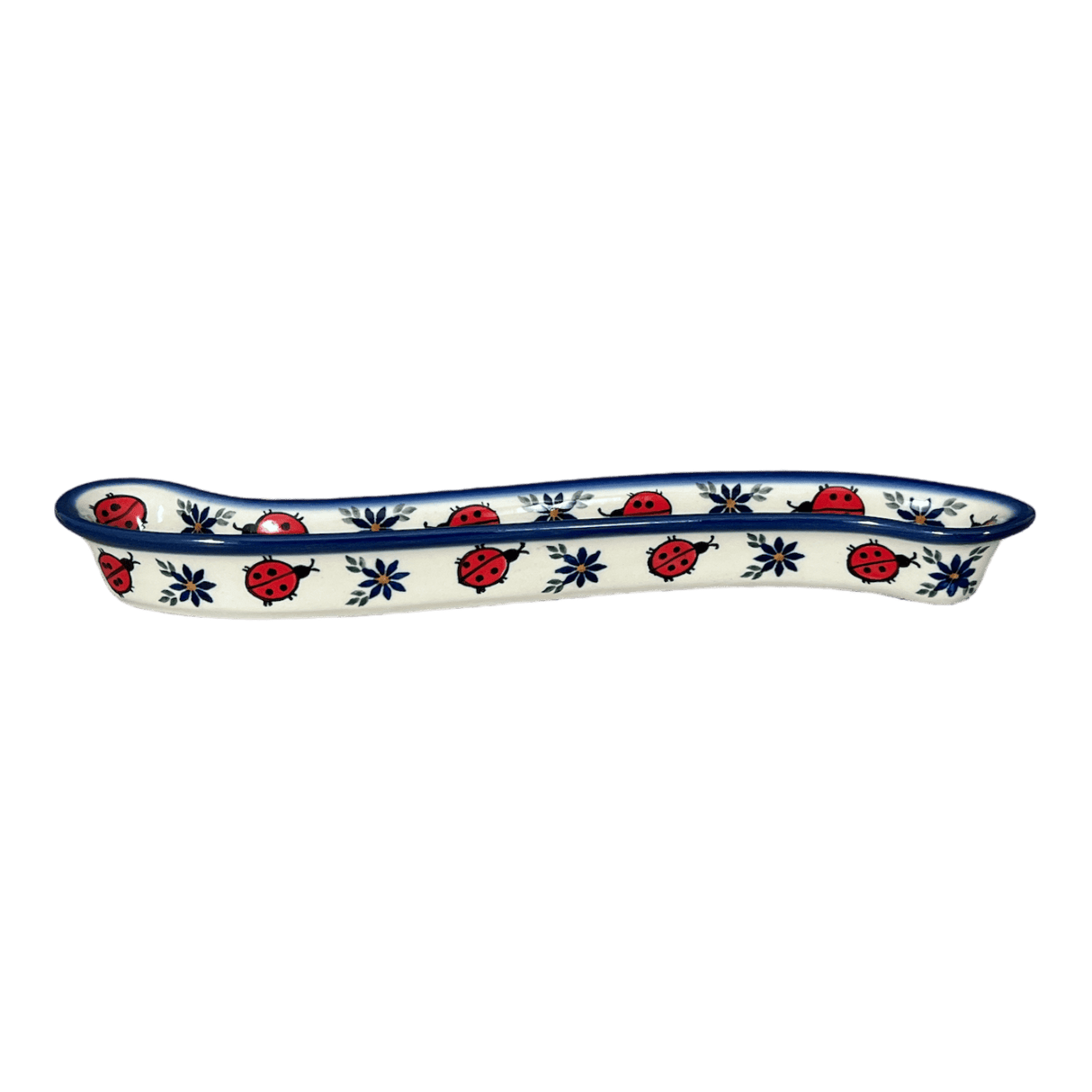 Olive Boat, Curved, 13" x 1.75" in "Lovely Ladybugs" by Andy | NDA132-18