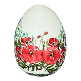 Decorative Egg, Painted, 4.5" in "Floral Crescent" by Zaklady | Y1807O2-ART237