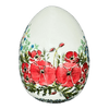 Polish Pottery Zaklady 4.5 " Painted Egg (Floral Crescent) | Y1807O2-ART237 at PolishPotteryOutlet.com