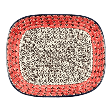 Baker, Rectangular, 7.5" x 9" in "Coral Fans" by Ceramika Artystyczna  | A159-2199X