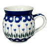 Polish Pottery Mug, Belly, 12 oz Medium in "Tulip Dot" by Ceramika Artystyczna | A070-377Z at PolishPotteryOutlet.com