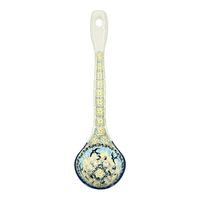 A picture of a Polish Pottery Ladle, Soup, 12" in "Soaring Swallows" by Manufaktura | C020S-WK57 as shown at PolishPotteryOutlet.com/products/12-soup-ladle-soaring-swallows-c020s-wk57