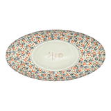 Bowl, Oblong, Serving, Large, 15.75" x 8.25" in "Peach Blossoms - Solid Rim" by Manufaktura | M168S-AS46A