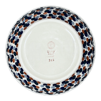 A picture of a Polish Pottery 9" Bowl (Fall Confetti) | M086U-BM01 as shown at PolishPotteryOutlet.com/products/9-bowl-berry-bunches-m086u-bm01