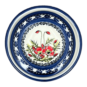 Polish Pottery Zaklady Butter Crock (Floral Crescent) | Y1512-ART237 Additional Image at PolishPotteryOutlet.com
