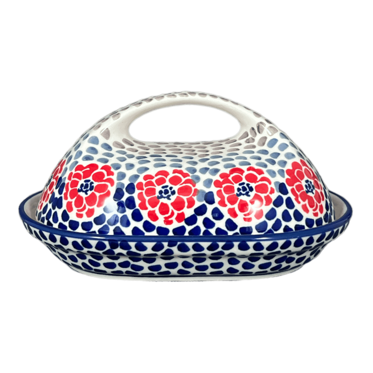 Butter Dish, Fancy, 5" x 7" in "Falling Petals" by Manufaktura | M077U-AS72