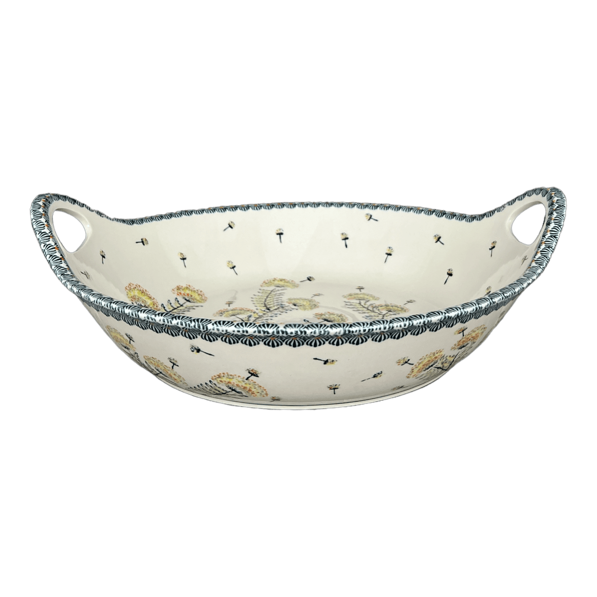 Bowl, Round, Handles, 15" in "Dandelions" by Zaklady | Y1348A-DU201